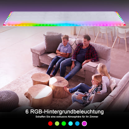 Set Van 5 LED Plafondlampen – LED Paneellamp – Plafondverlichting – Plafondlamp – LED Panelen – 120cm Ultra-dun – Dimbaar Met RGB Kleuren – 40W Energiebesparend