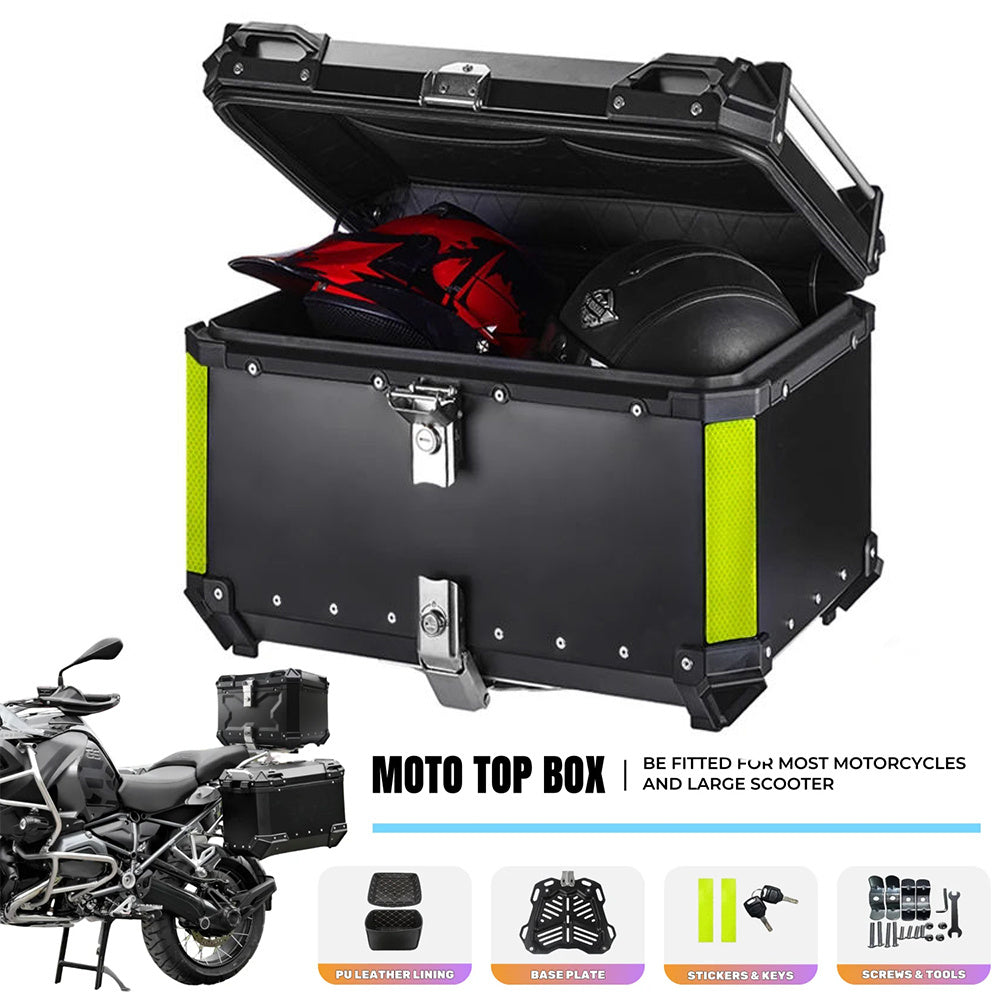 Motorkoffer – Topkoffer – Motorbagagekoffer – Bagagekoffer – Helmopberger – 80L Capaciteit – Waterdicht Aluminium