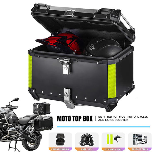 Motorkoffer – Topkoffer – Motorbagagekoffer – Bagagekoffer – Helmopberger – 80L Capaciteit – Waterdicht Aluminium