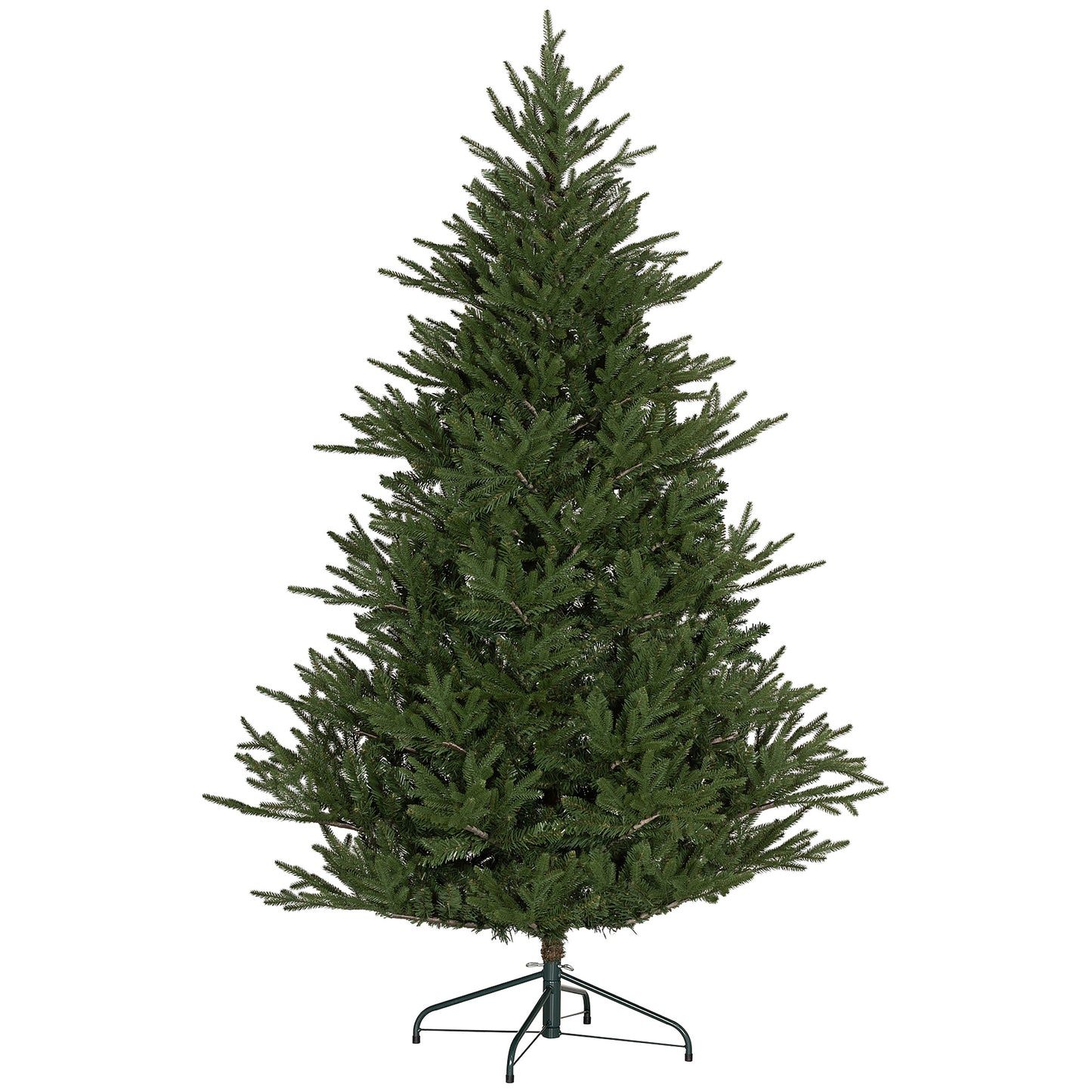 Kunstkerstboom – Nepkerstboom – Kerstboom Kunst – Decoratieve Kerstboom – Groene Kerstboom – 180 cm Hoog – 2380 Takpunten – Vlamvertragend – Metalen Standaard