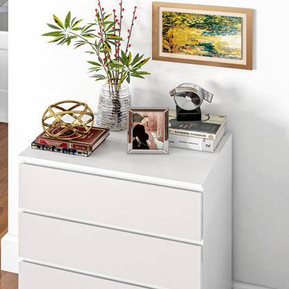 Ladekast – Ladeblok – Ladenkast – Opbergkast – Commode – Modern Design – 4 Ruime Lades – Wit Spaanplaat 60x40x80 cm
