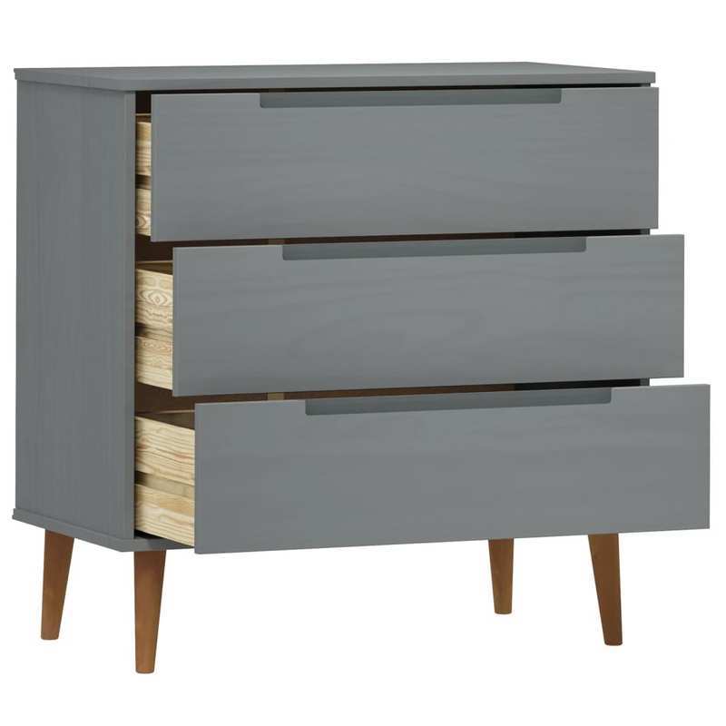 Ladekast MOLDE 80x40x80cm massief grenenhout grijs, Almirah For Clothes, Wardrobe Closet Local Warehouse, Meuble De Rangement, Commode De Chambre, Cubbpqrd, Clothes Storage, Bedroom Furniture, Contemporary Furniture, Sleek St