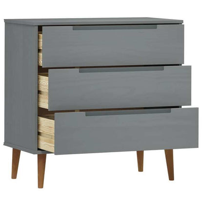 Ladekast MOLDE 80x40x80cm massief grenenhout grijs, Almirah For Clothes, Wardrobe Closet Local Warehouse, Meuble De Rangement, Commode De Chambre, Cubbpqrd, Clothes Storage, Bedroom Furniture, Contemporary Furniture, Sleek St