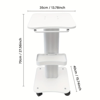 Salon Trolley – Beautywagen – Behandelwagen – Rollwagen – Opbergtrolley – Wit – Stevig Draagvermogen 40 kg – 360° Zwenkwielen Geruisloos