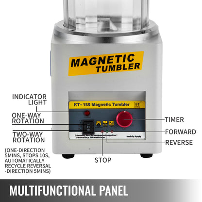 Juwelenpolijstmachine – Polijstmachine – Juwelenreiniger – Schuurmachine – Polijsttumbler – Magnetisch – Instelbare Draairichting – 2000 RPM