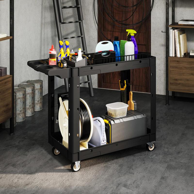 Multifunctional tool cart, storage cart, multi-layer tool tray, perfect gift for father and husband, professional maintenance tool cart for men