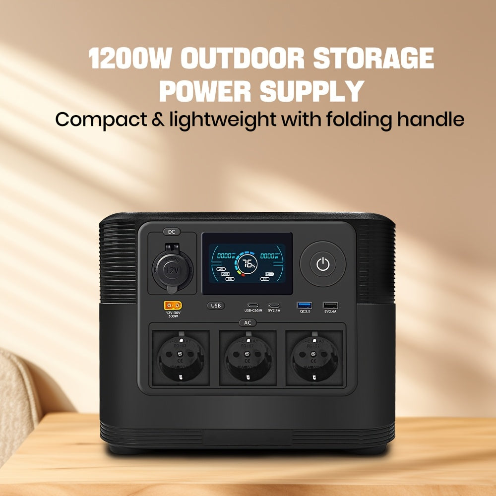 Draagbare Powerstation – Powerbank – Mobiele Accu – Noodstroom – Outdoor Generator – 1008Wh Batterij – 1200W Continue Output