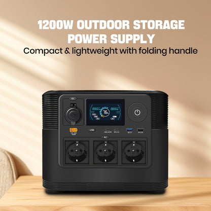Draagbare Powerstation – Powerbank – Mobiele Accu – Noodstroom – Outdoor Generator – 1008Wh Batterij – 1200W Continue Output