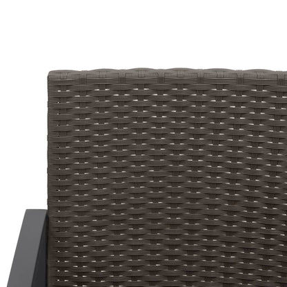 Tuinset hoekbank – loungeset – tuinmeubelen – tuin loungeset – buitenmeubilair – duurzaam staal frame – weerbestendig kunststof vlechtwerk – zwart – comfortabele dikke kussens