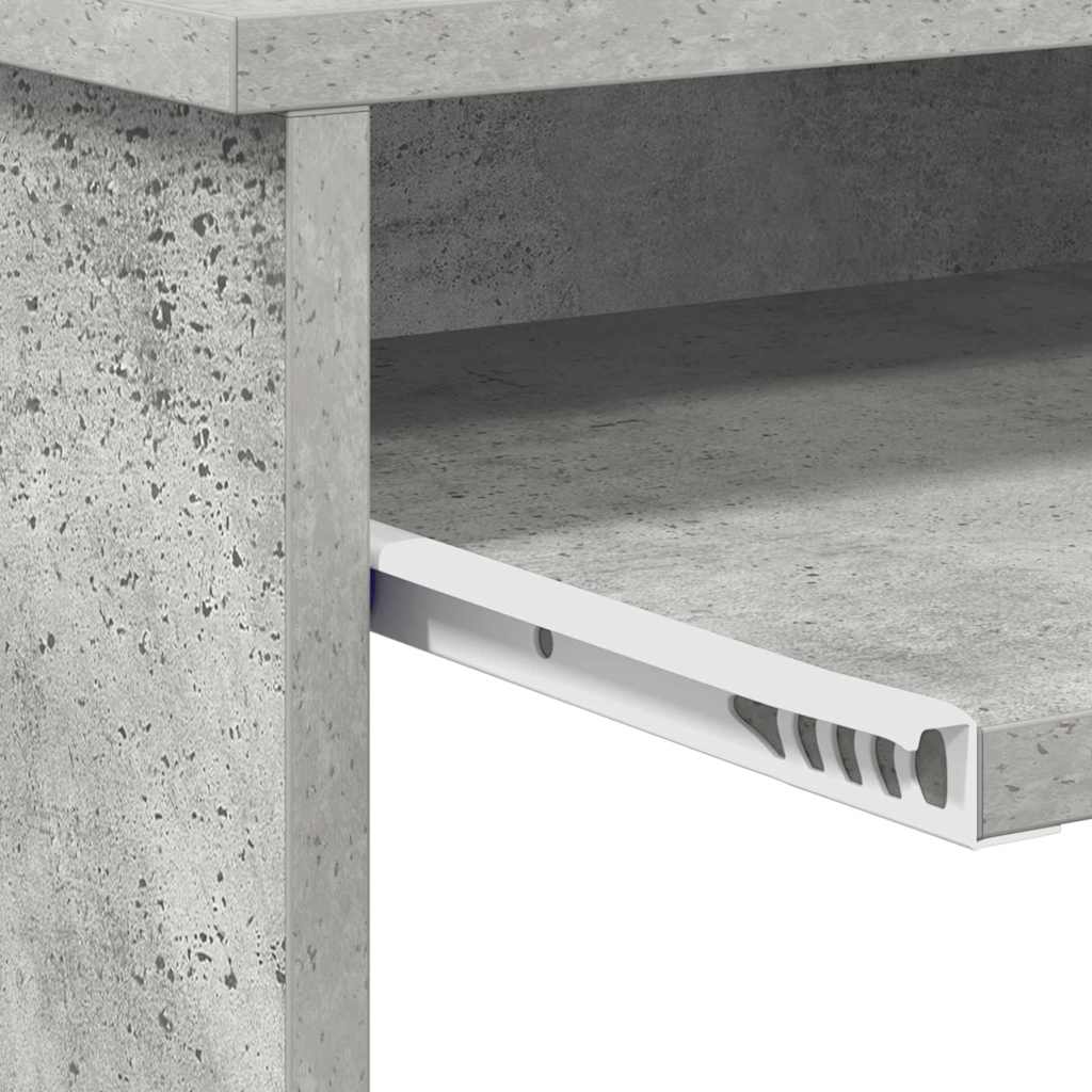 Modern Bureau – Werkplek Meubel – Schrijfdesk – Studiebureau – Thuiswerkplek – Ruim Werkblad 106x40 cm – Stevige Duurzame Constructie – Grijs