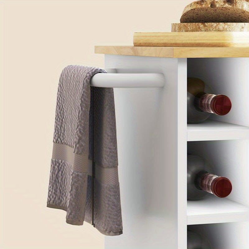 Keukentrolley – Keukenkast – Serveerwagen – Rolwagen – Opbergtrolley – Compact Werkblad – Duurzaam Hout, Metaal en Kunststof