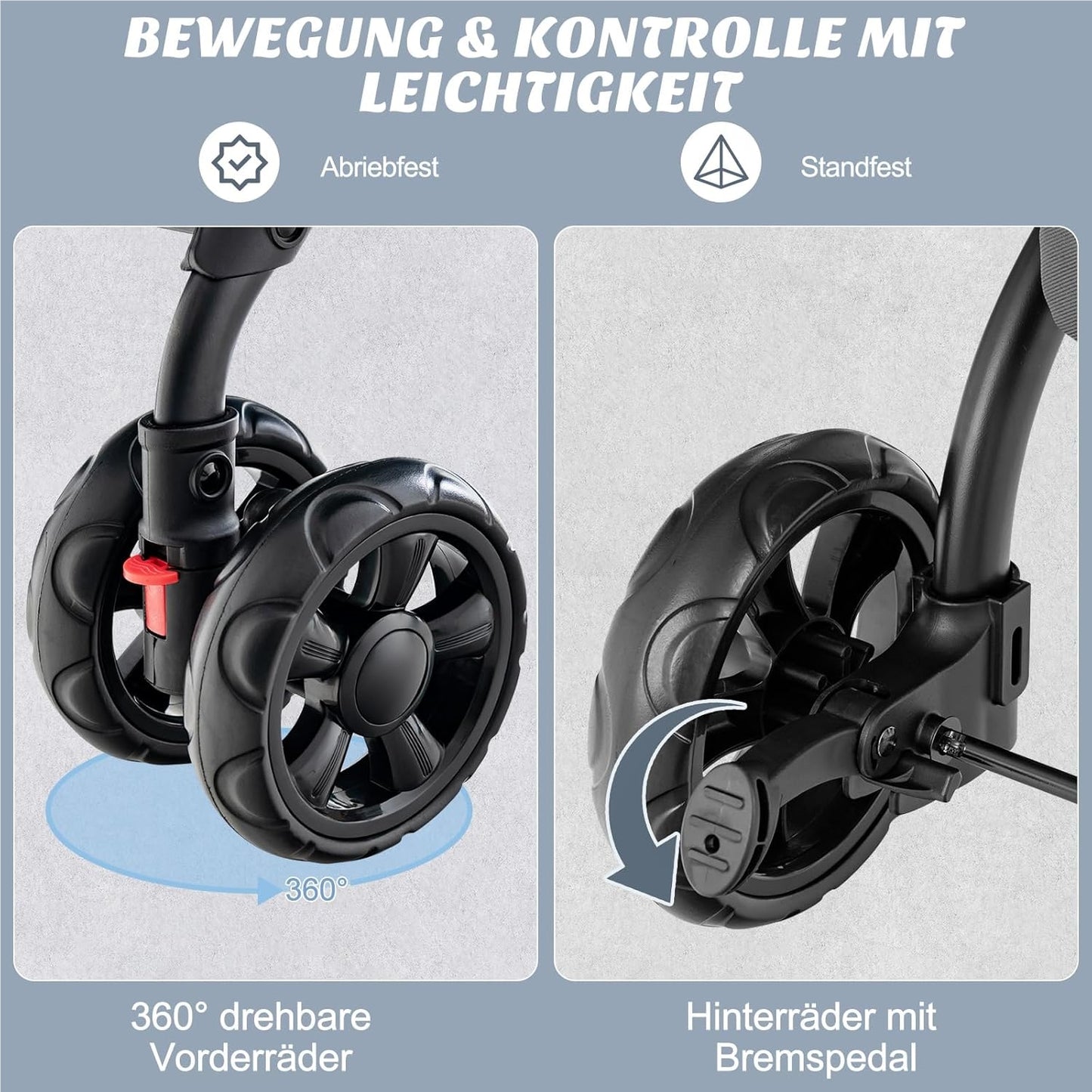 Hondenbuggy – Dierenwagen – Huisdierenwagen – Wandelwagen – Transportbox – 3-in-1 met Ventilerende Gaasramen – Inklapbaar Tot 16 kg
