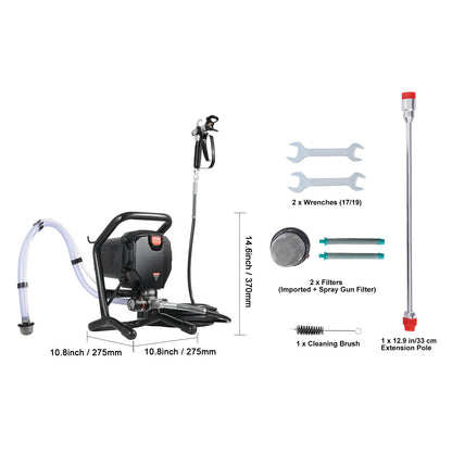 Airless Verfspuit – Verfspuit – Spuitpistool – Verfsysteem – Verfspuitmachine – 750W Vermogen – 3000 PSI Druk