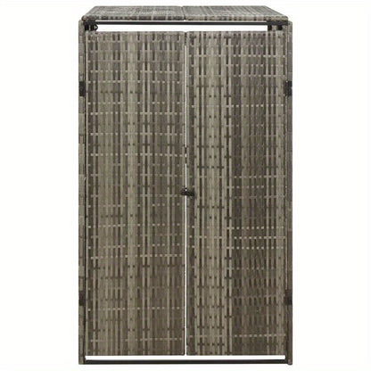 Afvalbak – Prullenbak – Vuilnisbak – Afvalcontainer – Afvalemmer – Groen – Polyrattan – Duurzaam & Lekvrij – 70x80x117 cm – Voor Thuis en Kantoor