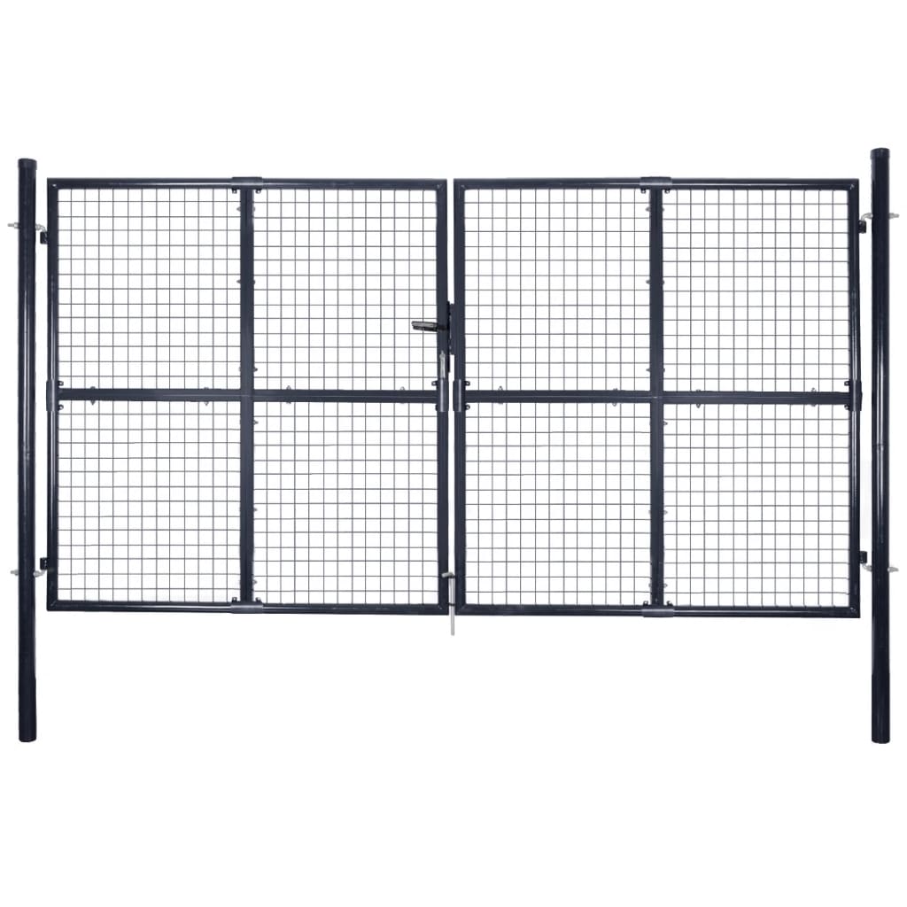 Tuinpoort – Tuinhek – Accesspoort – Hekwerk – Poort – Gegalvaniseerd Staal – 150 cm Hoogte – Roestbestendig Met Poedercoating