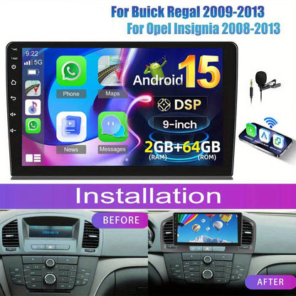 Multimedia Car Stereo – Auto Radio – Navigatiesysteem – Touchscreen Speler – Android Auto Radio – 9 Inch HD IPS Scherm – Draadloze CarPlay & AHD Achteruitrijcamera