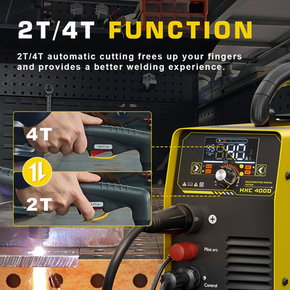 Plasmasnijder – Plasma Cutter – Metaalsnijder – Snijmachine – Lassersgereedschap – 220V – 40 Ampère – Low-frequency Non-Touch Pilot Arc – Groot LED-Display – Maximale Snijdikte 25 mm – IGBT Technologie