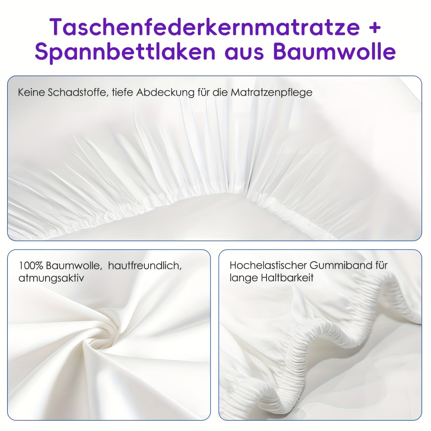 7-Zone Pocket Spring Mattress, 90×200 Cm, 22 Cm Height, Foam And Ergonomic Support, Firmness H3, Includes Fitted Sheet, Ideal for Adults.
