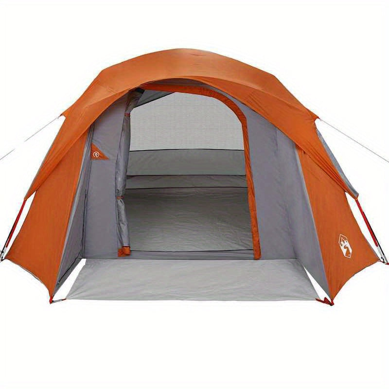 Tent – Kampeertent – Familietent – Outdoor Tent – Schuurtent – Stevig Stalen Frame – Hexagonaal Design Grijs-Oranje