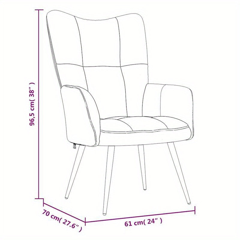 Fauteuil – Loungestoel – Relaxstoel – Zitstoel – Mustard Geel Fluweel – Inclusief Voetenbank – Afneembare Bekleding