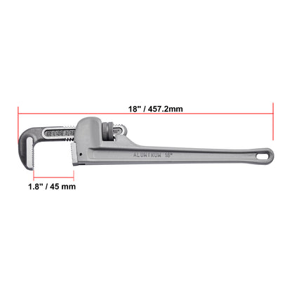 Pijptang – Verstelbare Wrench – Leidingtang – Moersleutel – Sanitairtang – 18 Inch Aluminium – Duurzame Chroom-Vanadium Bek – Ergonomisch H-Vormig Handvat
