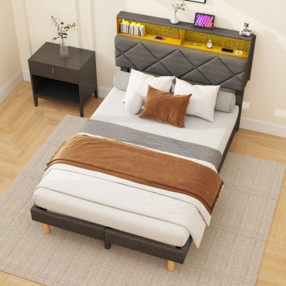 Soft Padded Bed 90/140*200Cm in Gray Color