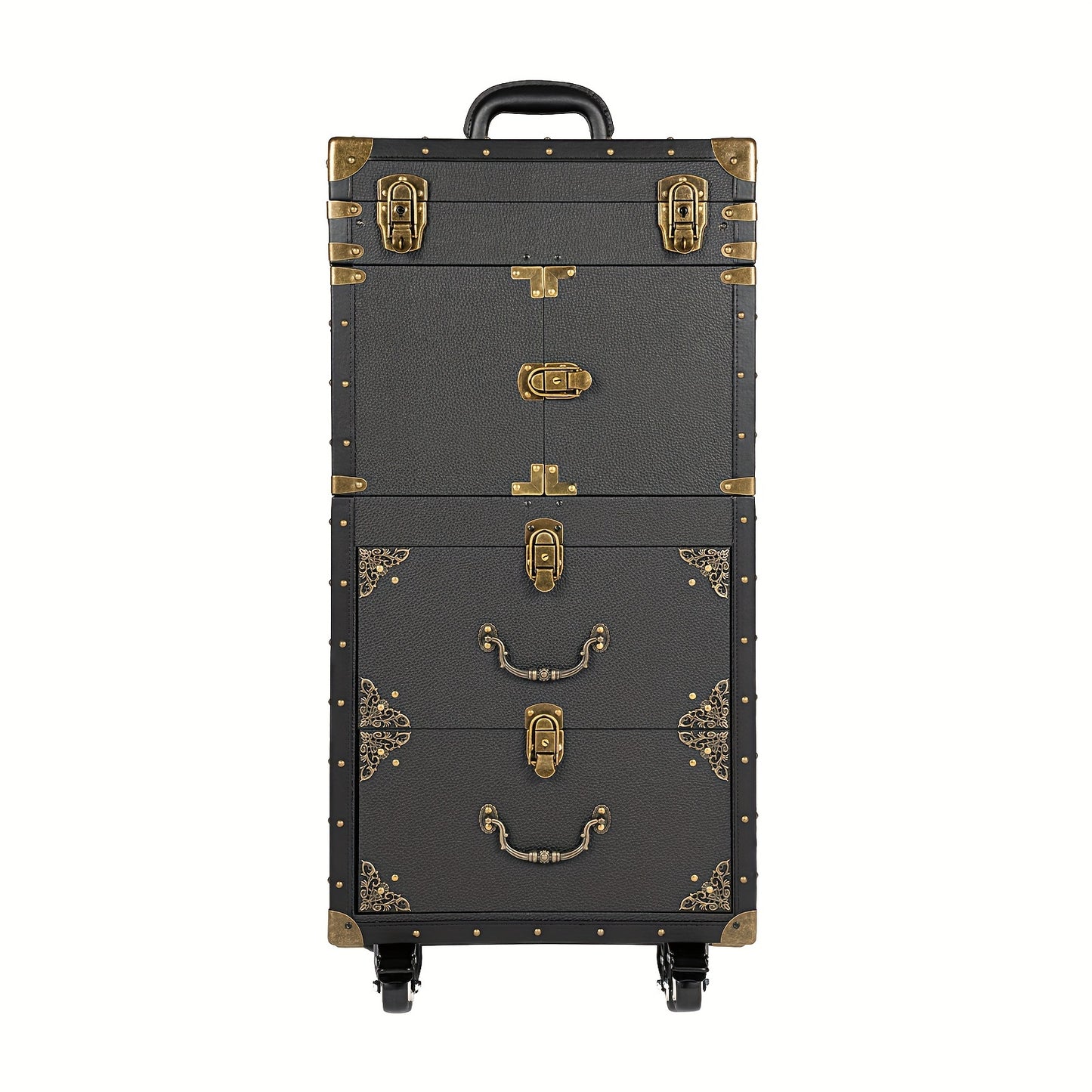 Make-up Trolley – Make-up Koffer – Beautycase – Visagie Koffer – Cosmetica Koffer – 3 Lades – Afsluitbaar Met Wielen – Zwart