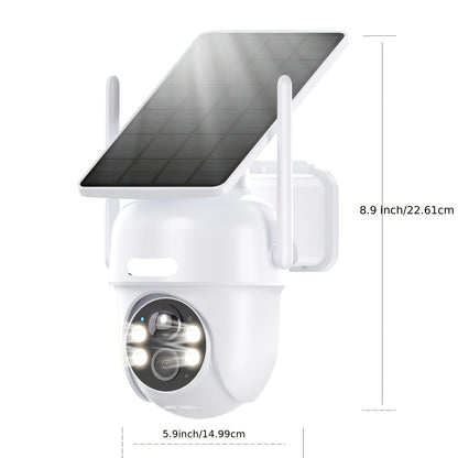 Draadloze Beveiligingscamera – Buitencamera – Wifi Camera – Zonnepaneel Camera – Bewegingssensor – 1296p Resolutie – Twee-Weg Audio - 1 Stuk