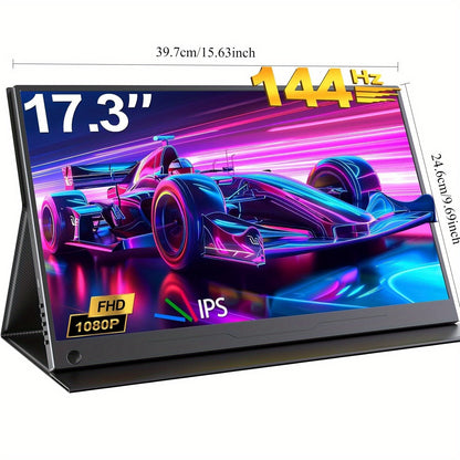 Externescherm – Draagbare Monitor – Tweede Scherm – Portable Display – USB-C Scherm – 17,3 Inch – 144Hz Verversingssnelheid – 100% Adobe RGB & 500 Nits Helderheid