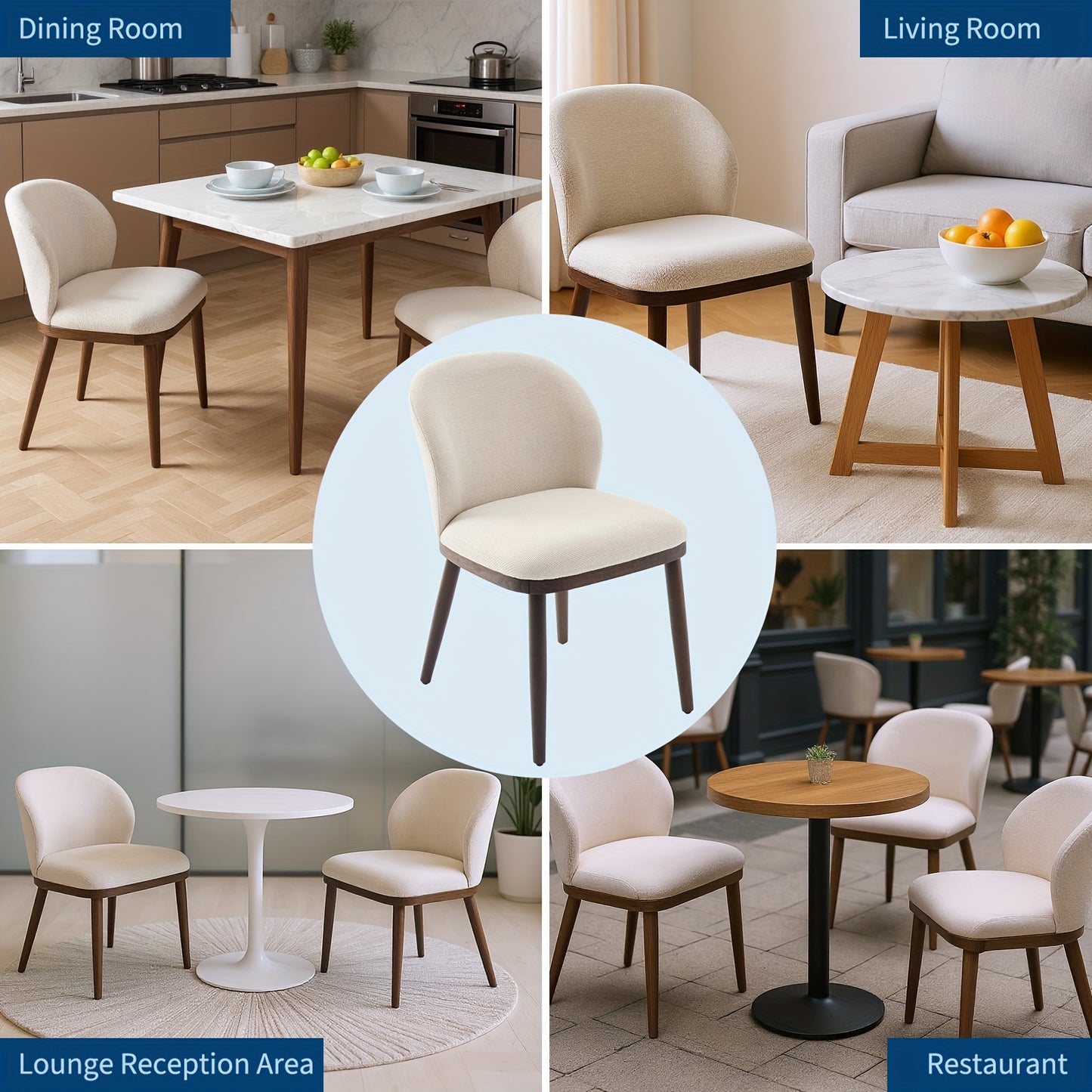 Eetkamerstoelen – Stoelen – Kuipstoelen – Keukenstoelen – Set Van 2 – Ergonomische Rugleuning – Massief Houten Poten