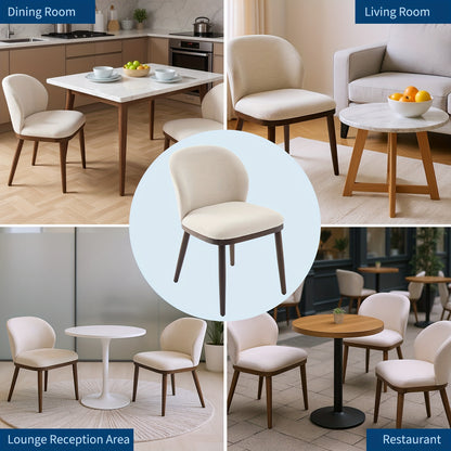 Eetkamerstoelen – Stoelen – Kuipstoelen – Keukenstoelen – Set Van 2 – Ergonomische Rugleuning – Massief Houten Poten