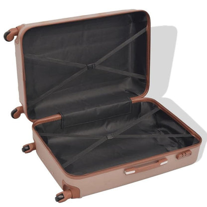 Kofferset – Reiskoffer – Trolley – Bagage – Hardcase – 4-delig – ABS + PC Materiaal – 360° Spinnerwielen – Champagne