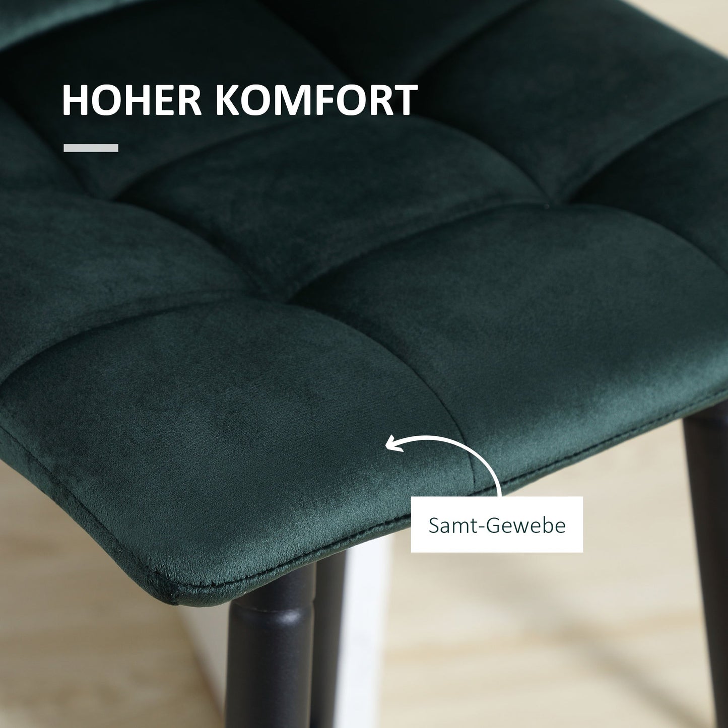 Barkruk – Barstoel – Kruk – Barkrukset – Barstoelset – Groen – Zachte Zitting – Duurzaam Stalen Frame – 42 x 47 x 105 cm