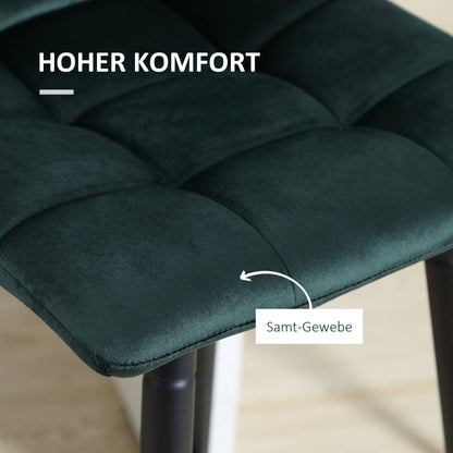 Barkruk – Barstoel – Kruk – Barkrukset – Barstoelset – Groen – Zachte Zitting – Duurzaam Stalen Frame – 42 x 47 x 105 cm