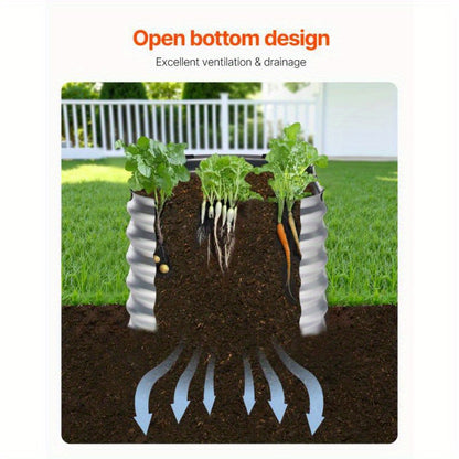 Hoogtebak Tuin – Verhoogd Plantenbed – Moestuinbak – Kruidenbak – Bloembak – Gegalvaniseerd Staal – Roestvrij & Weerbestendig – 121,92x60,96x60,96 cm – Ovaal Design