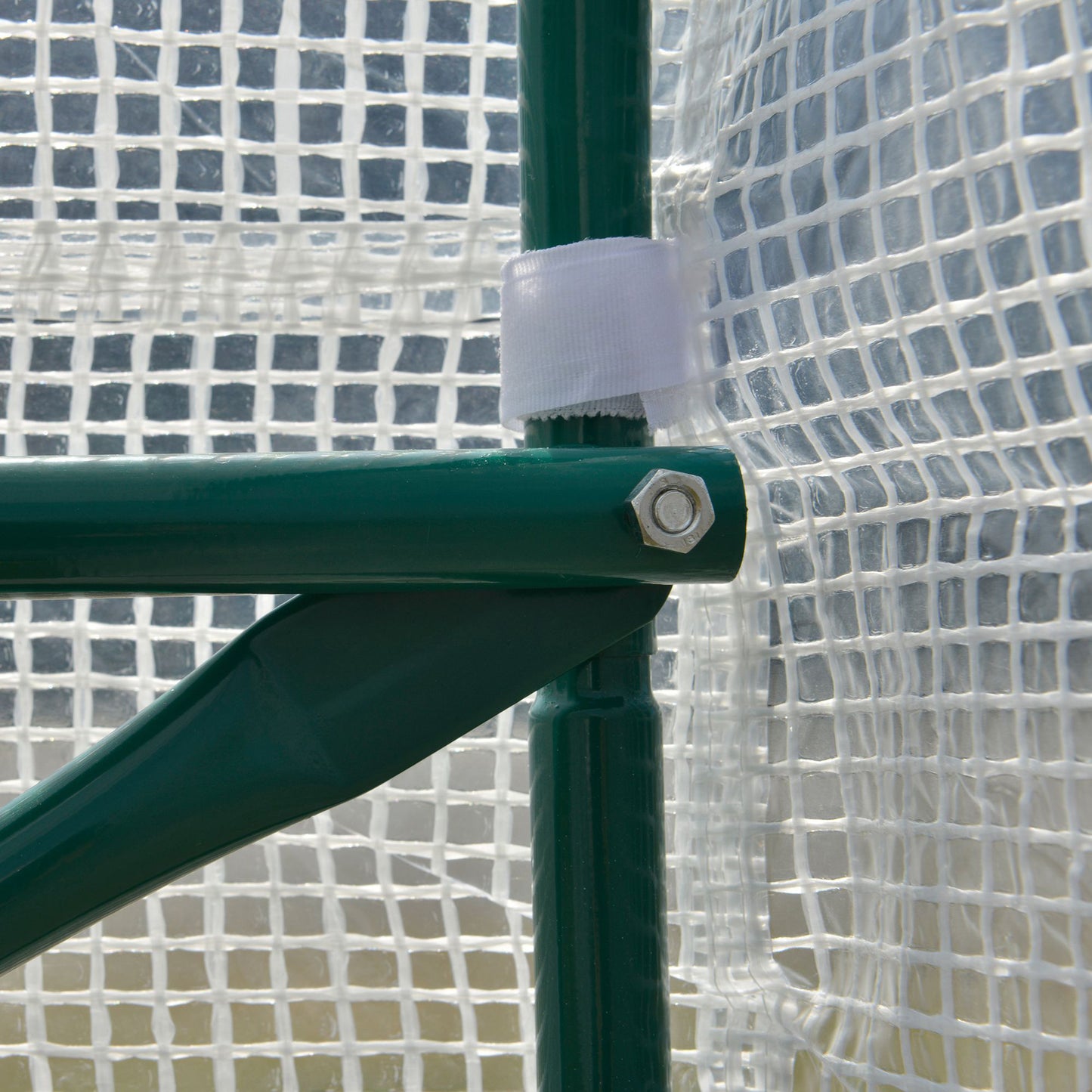 kasgebouw – tunnelkas – plantenkas – groentekas – serre – wit – 6 x 3 x 2 meter – stalen frame met PE-folie 140 g/m²