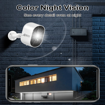 Draadloze Beveiligingscamera – Wifi Camera – Zonnecamera – Buitencamera – Surveillance Camera – Full HD 1440p – Kleurennachtzicht & Tweerichtingsspraak – Bewegingssensor & Cloudopslag 4 Stuks