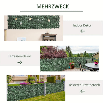 Kunstmatige Haag – Privacy Scherm – Groene Rattan Haag – Balkon Schutting – Tuinafscheiding – 300x100 cm – UV-Bestendig – Onderhoudsvrij