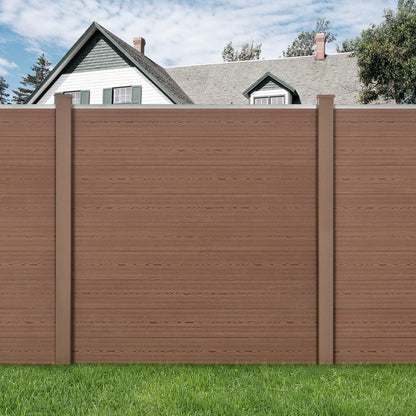 WPC Tuinscherm – Tuinafscheiding – Schutting – Privacyscherm – Windscherm – Bruin 183x879 cm – Duurzaam & Weerbestendig – Eenvoudig Zelf Te Plaatsen