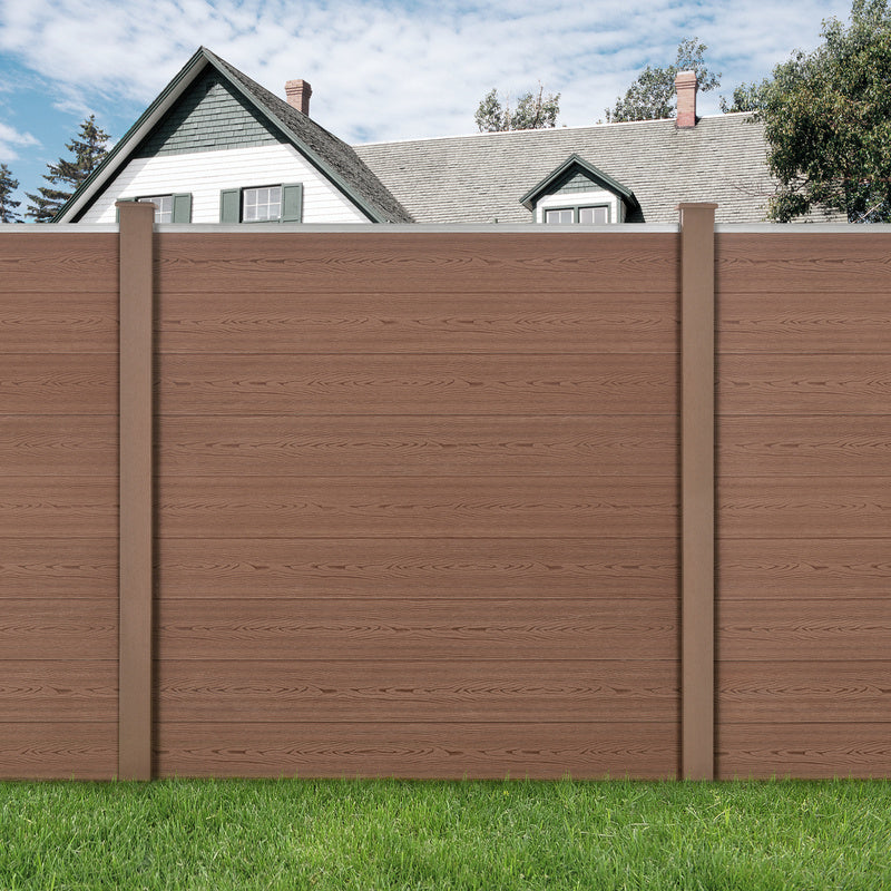WPC Tuinscherm – Tuinafscheiding – Schutting – Privacyscherm – Windscherm – 183x705 cm – Weerbestendig & Eenvoudige Montage