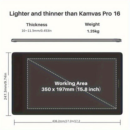 Tekentablet – Digitale Tekentablet – Grafisch Tablet – Tekenscherm – Creatieve Tablet – 15,8 Inch QHD Scherm – Full Laminated QLED Display