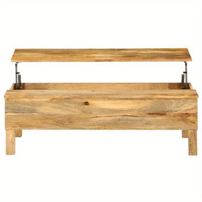 Coffee Table 110X55X35 Cm Solid Mangowood Practical, Removable, Suitable for All Seasons