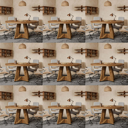 Rondetafel – Ronde Eettafel – Kleine Tafel – Keukentafel – Houten Tafel – MDF Blad – 120 cm Diameter – Ruimtebesparend Design – Stevig Onderstel
