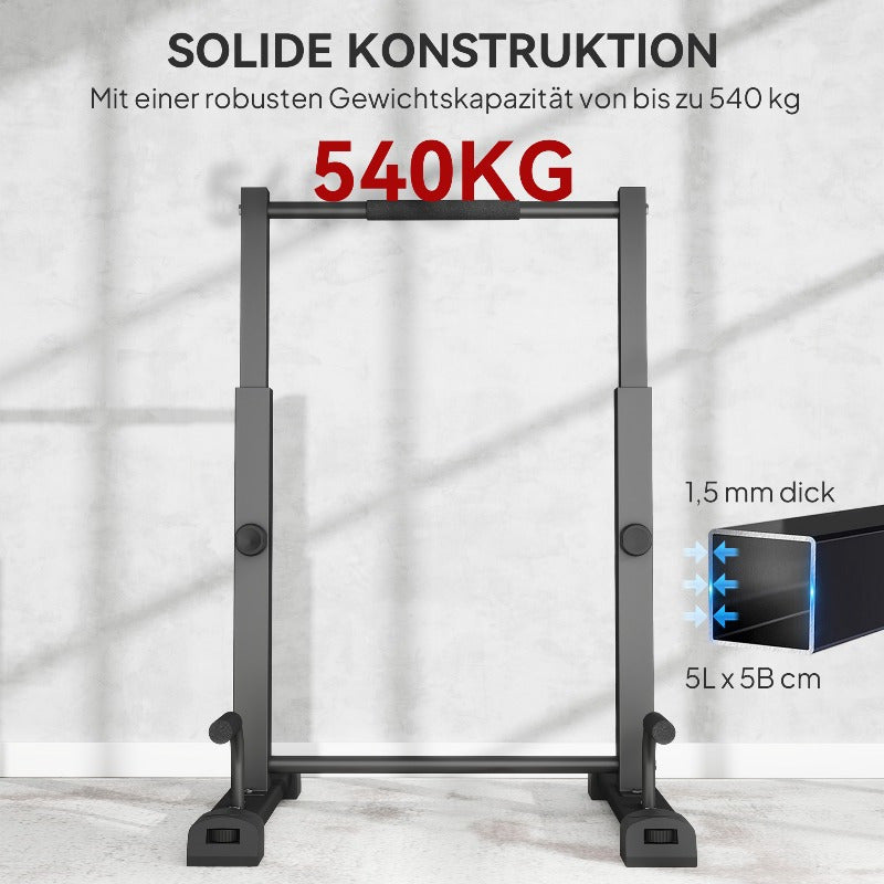 Dip Bars – Dips Stangen – Push-Up Stands – Parallel Bars – Dip Station – Verstelbaar – 540kg Draagvermogen – Compacte Ruimtebesparende Constructie
