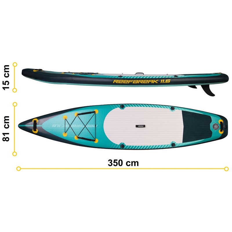 Stand Up Paddleboard – SUP Board – Opblaasbaar Paddleboard – Surfboard – Peddelboard – Compleet Met Peddel En Pomp – 350x81x15 cm – Lichtgewicht Drop Stitch Materiaal