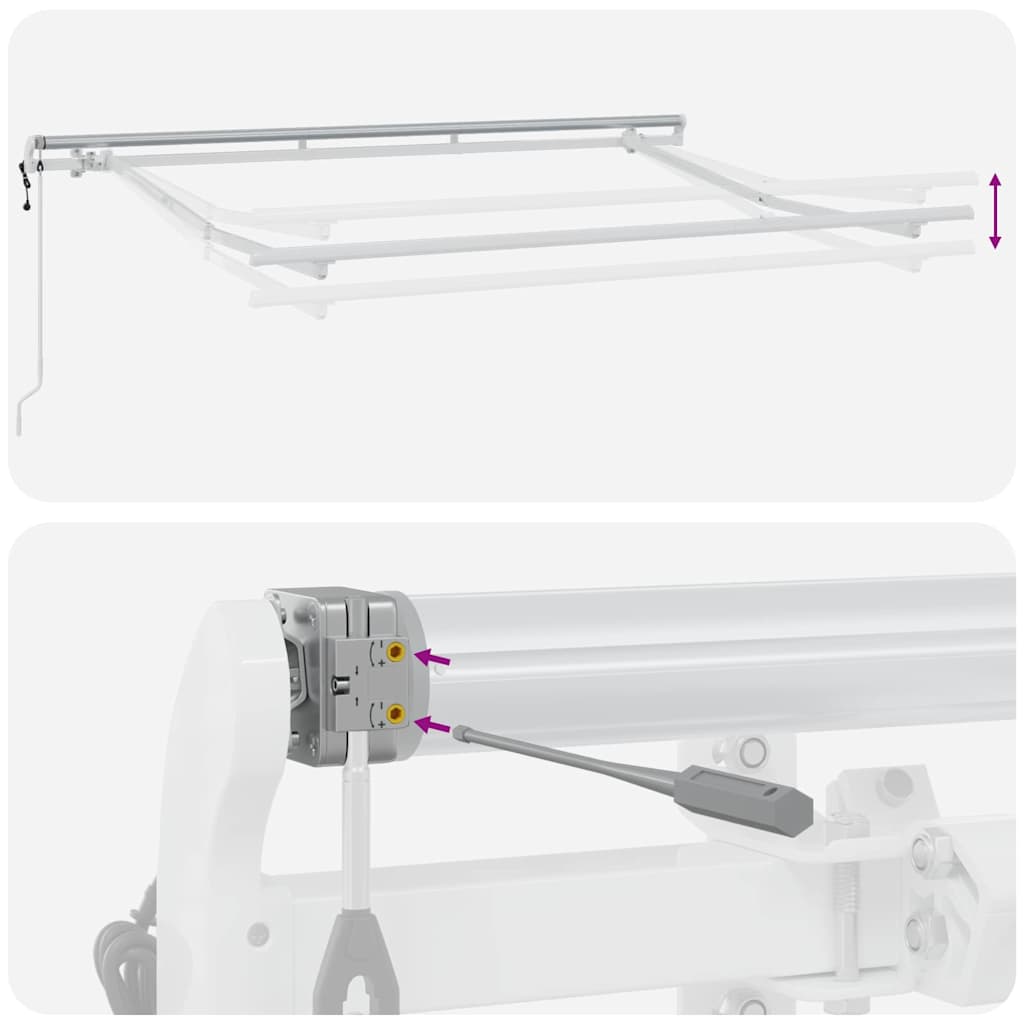Inklapbare Zonwering – Terraszonwering – Buitenluifel – Schaduwdoek – Zonbescherming – Stevig Metalen Frame – 3,5 x 2 Meter – Wit