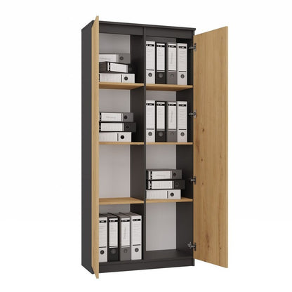 Wandplank – Boekenplank – Wandrek – Zwevende Plank – Opbergkast – 8 Ruime Schappen – Kras- en Vochtbestendig Laminaat