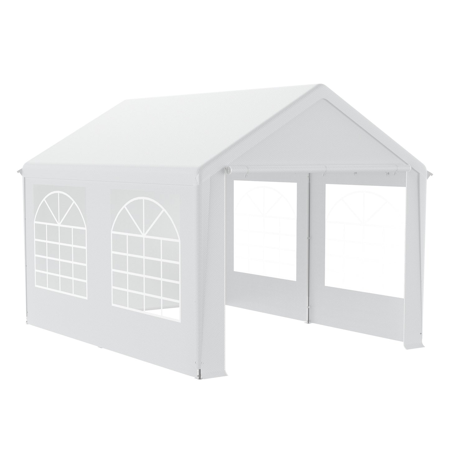 Partytent – Tent – Tuinent – Evenemententent – Partytent Met Zijwanden – 4x8 Meter – Waterdicht PE Dak – Stabiel Met Ramen