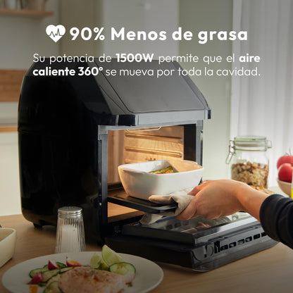 Airfryer – Heteluchtfriteuse – Airfryer Oven – Vetarm Koken – Digitale Touchscreen – 11L Inhoud – 1800W Vermogen – Temperatuur Instelbaar 80-200°C