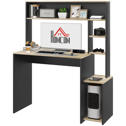 Computertafel – Bureau – Computerbureau – Bureautafel – Werkplek – 114x45x138 cm – Metaal en Spaanplaat – Met Opbergruimte